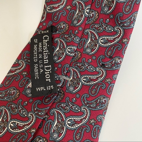 Vintage Christian Dior Tie Paisley Print - Picture 3 of 5